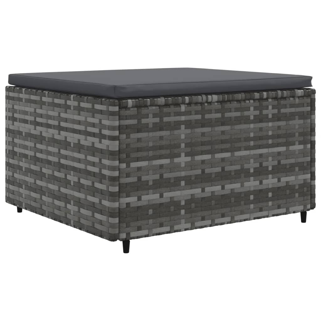 Set mobilier de grădină cu perne, 4 piese, gri, poliratan GartenMobel Dekor