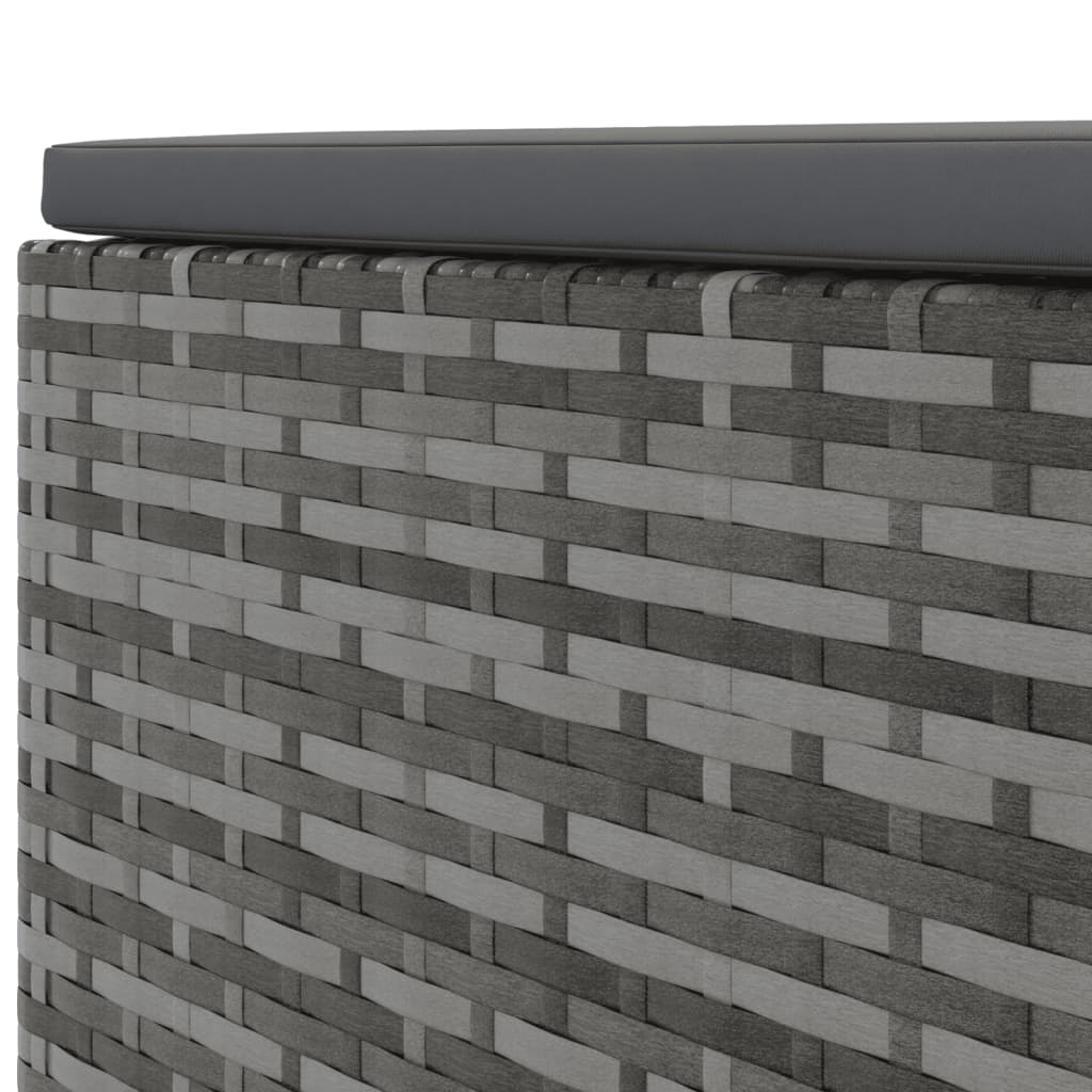 Set mobilier de grădină cu perne, 5 piese, gri, poliratan GartenMobel Dekor