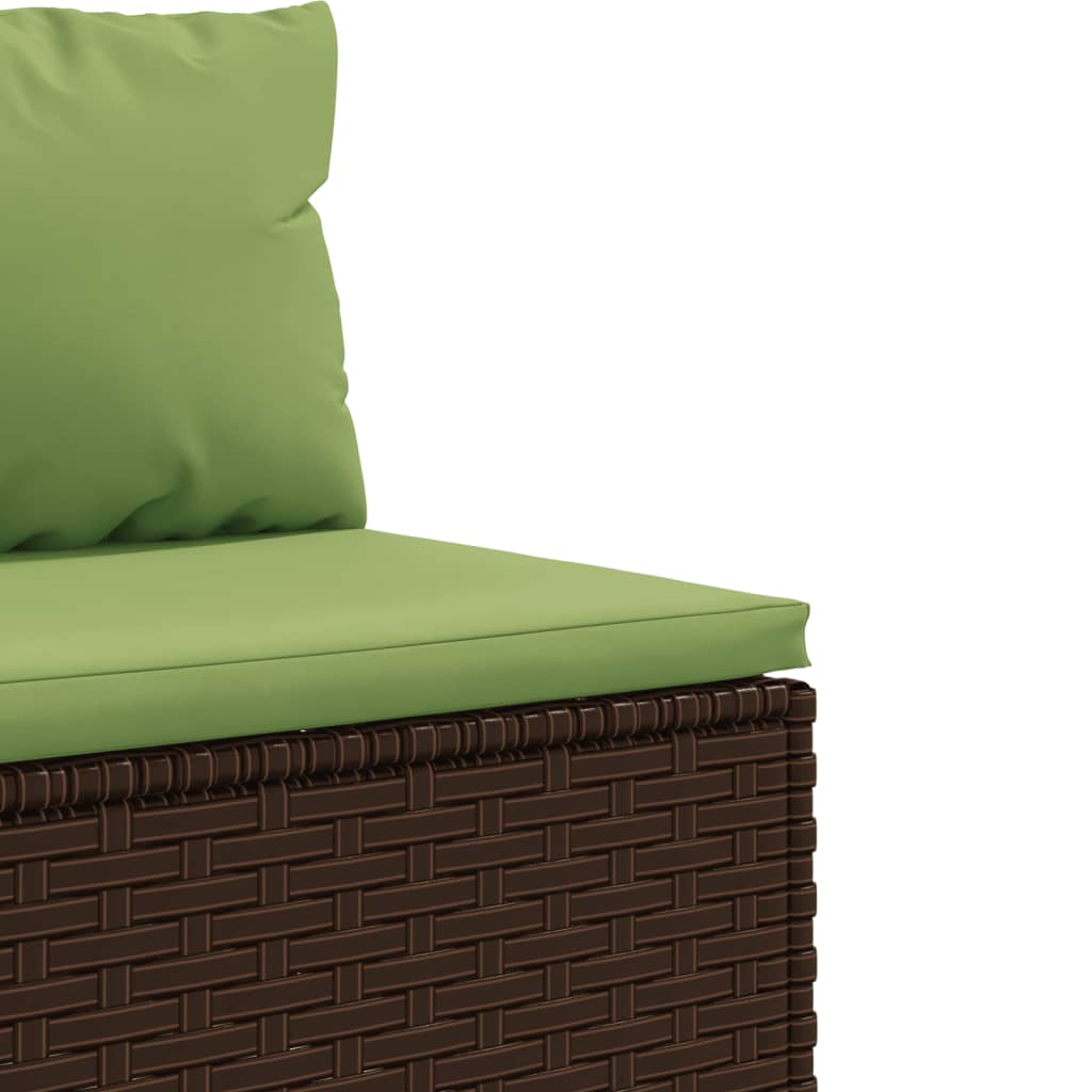 Set mobilier de grădină cu perne, 7 piese, maro, poliratan GartenMobel Dekor