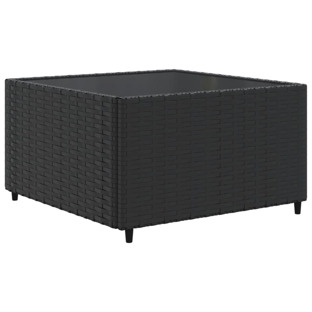 Set mobilier de grădină cu perne, 8 piese, negru, poliratan GartenMobel Dekor