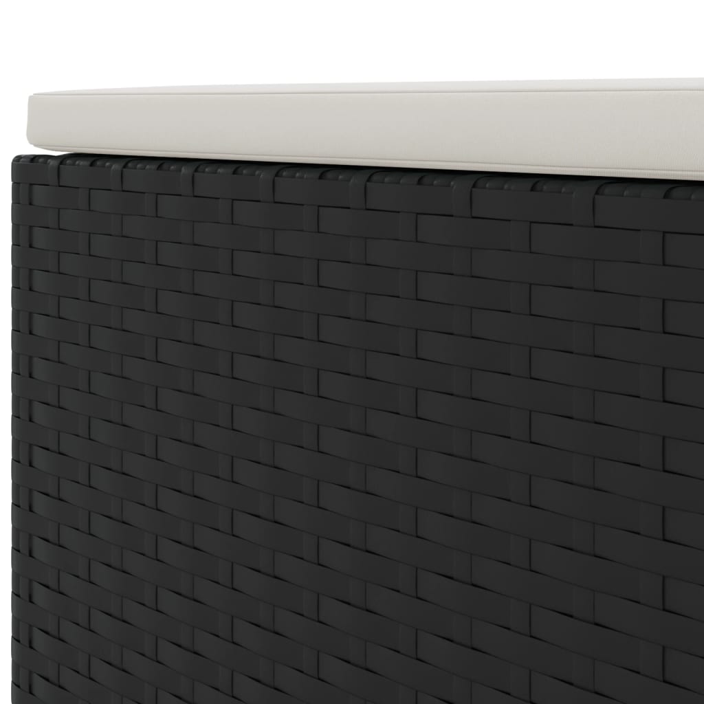 Set mobilier relaxare grădină 4 piese cu perne poliratan negru GartenMobel Dekor