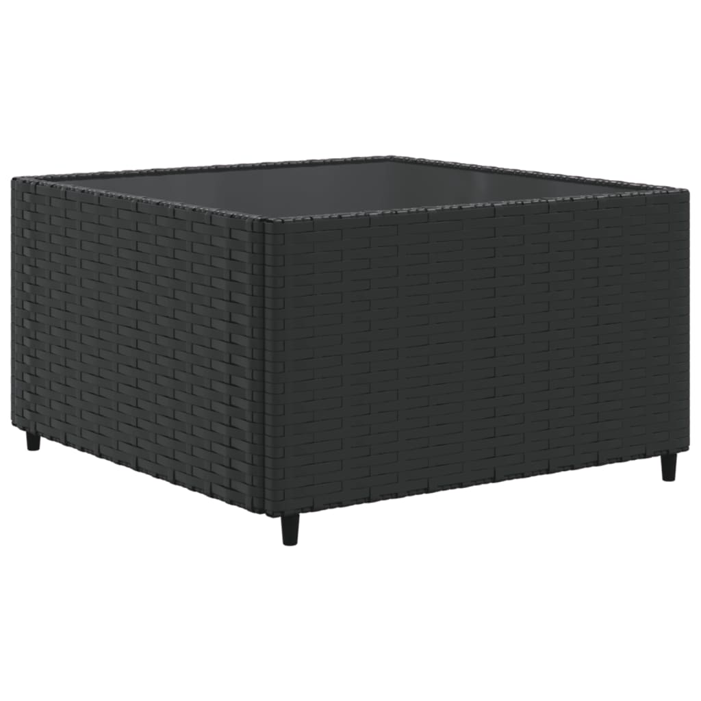 Set mobilier de grădină cu perne, 7 piese, negru, poliratan GartenMobel Dekor