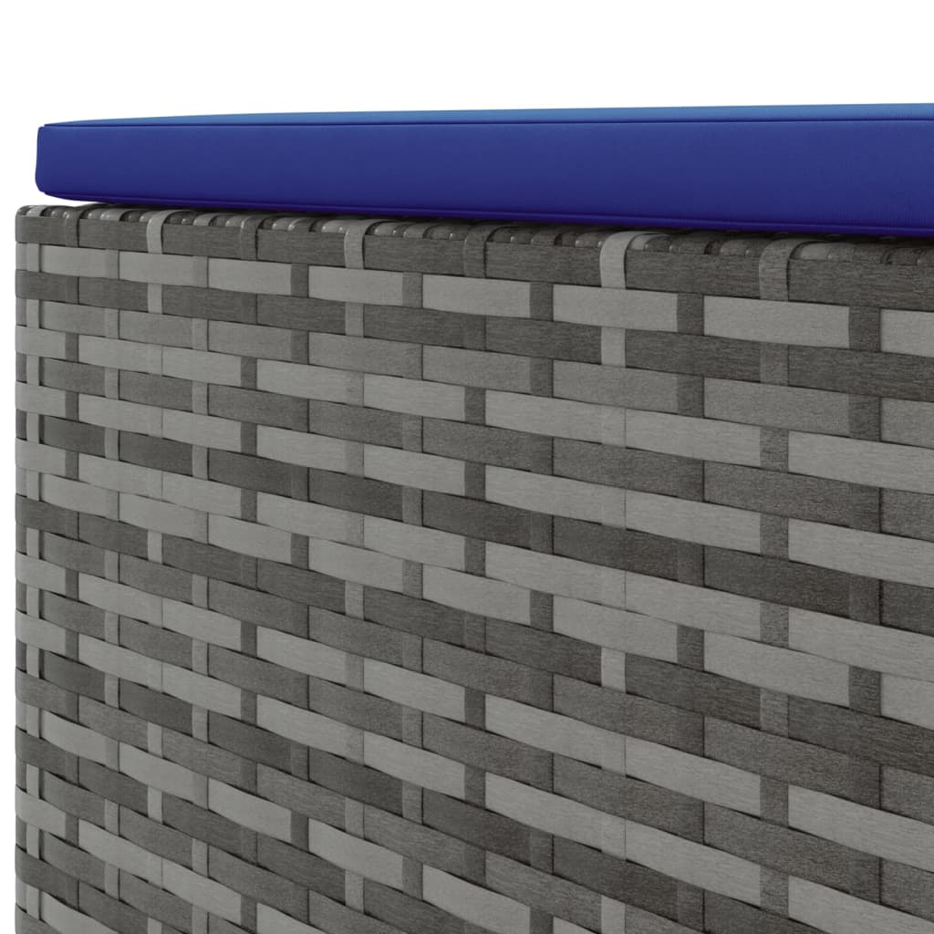 Set mobilier de grădină cu perne, 6 piese, gri, poliratan GartenMobel Dekor