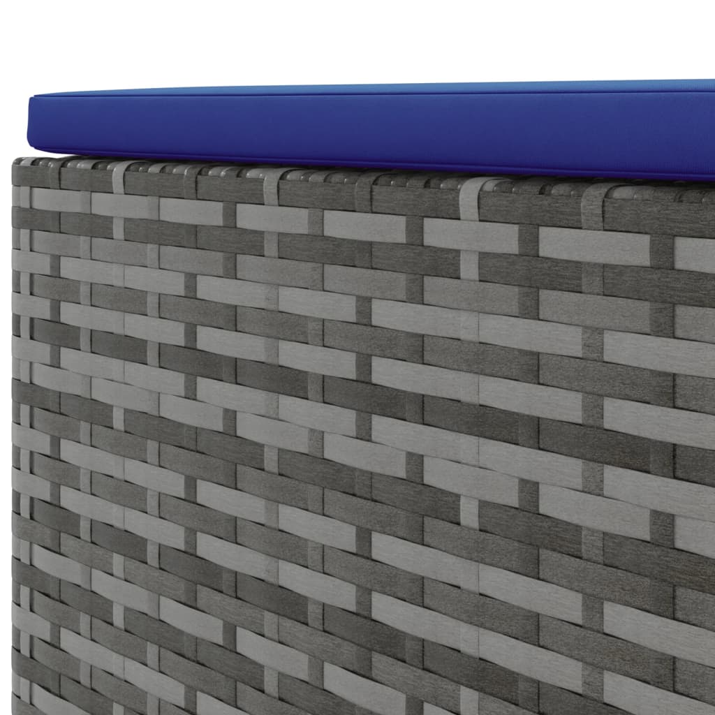 Set mobilier de grădină cu perne, 7 piese, gri, poliratan GartenMobel Dekor