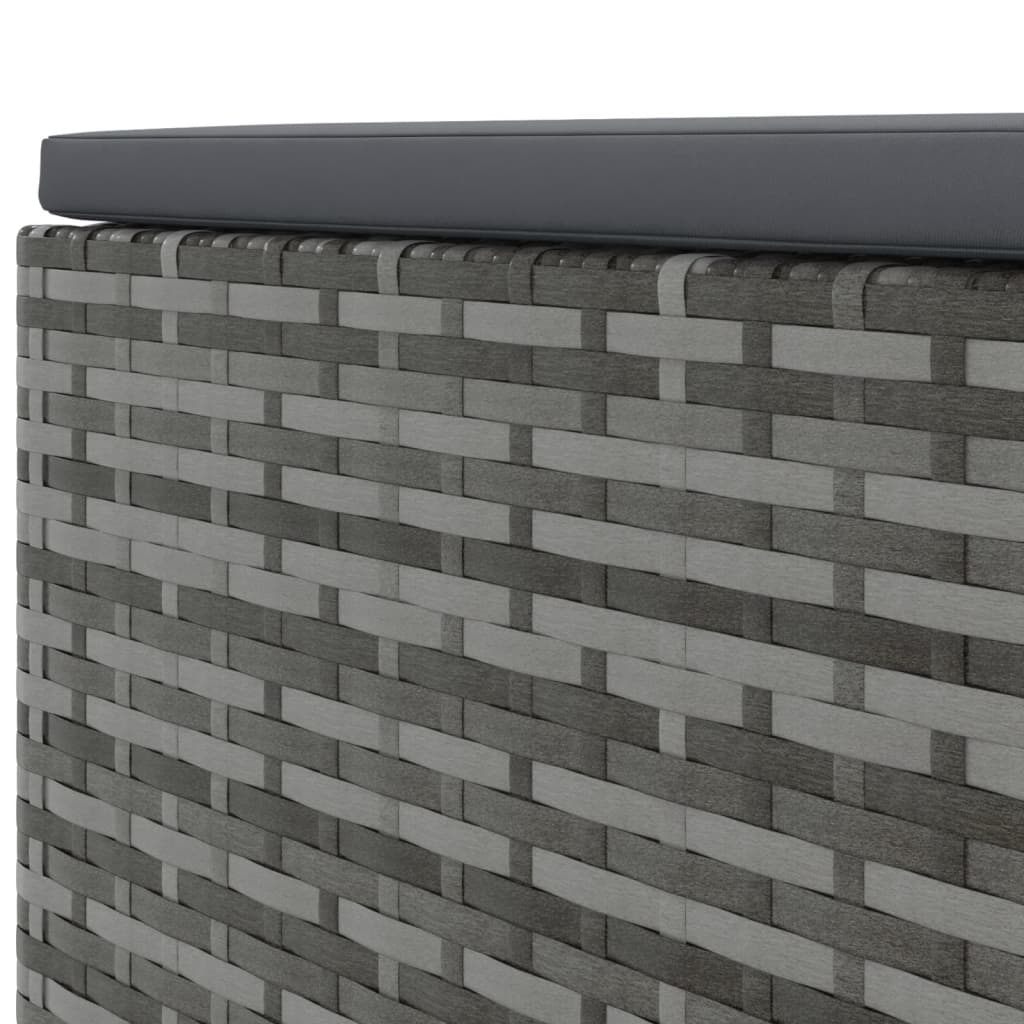 Set mobilier de grădină cu perne, 8 piese, gri, poliratan GartenMobel Dekor