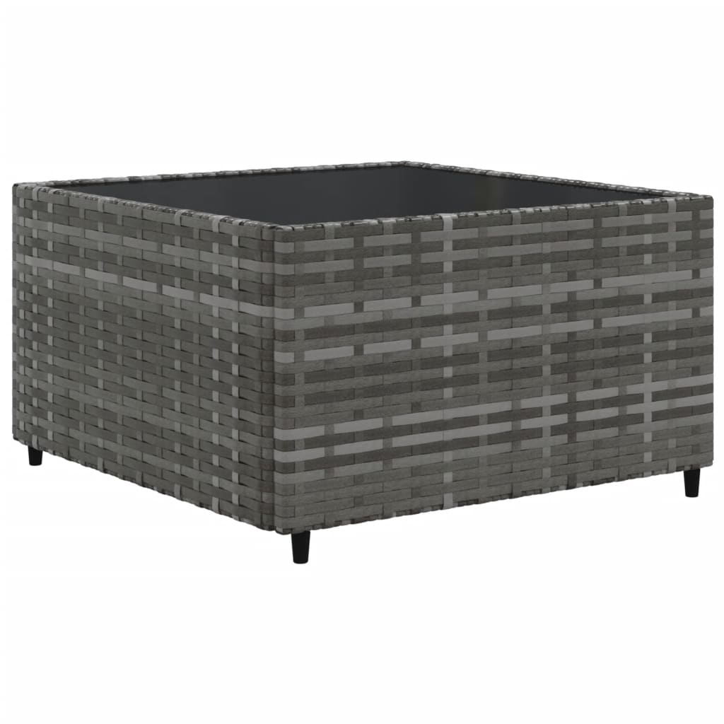 Set mobilier de grădină cu perne, 8 piese, gri, poliratan GartenMobel Dekor