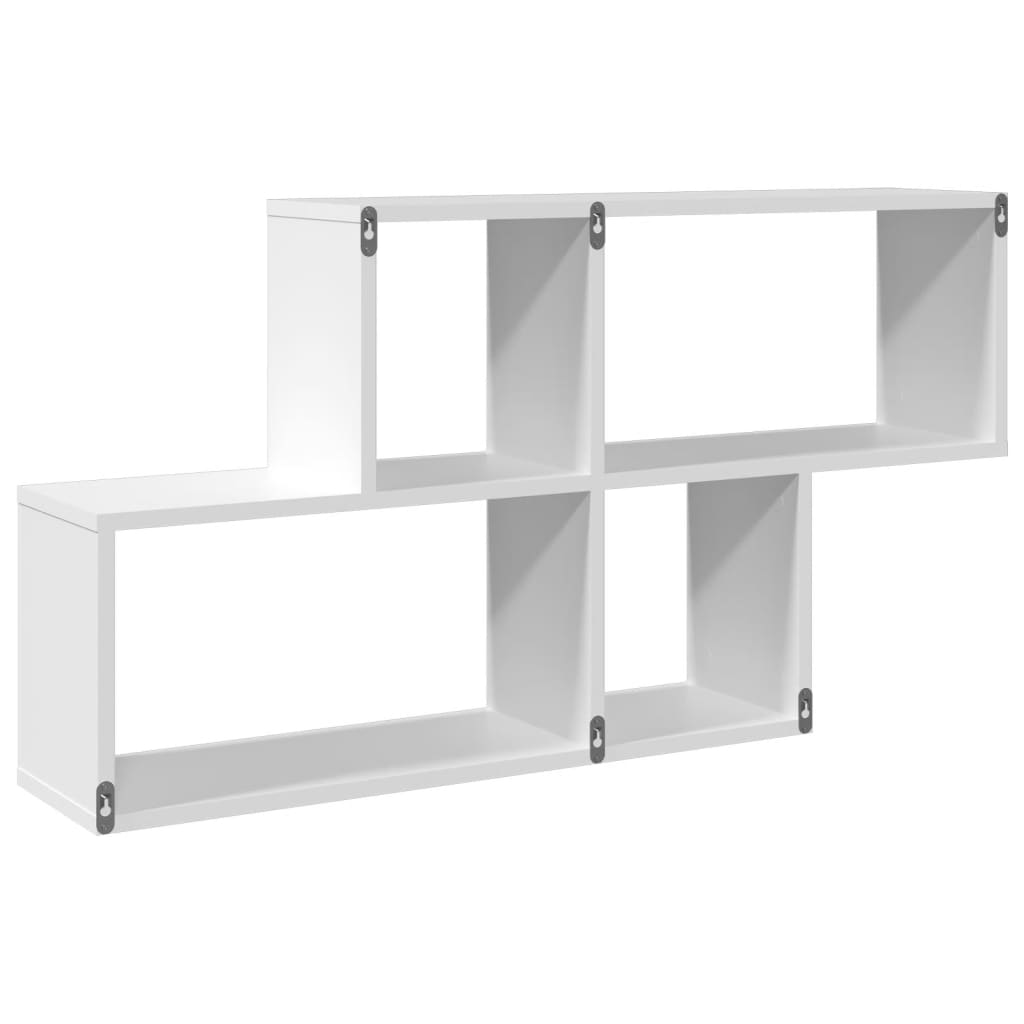 Raft de perete, alb, 100x20x53 cm, lemn prelucrat GartenMobel Dekor