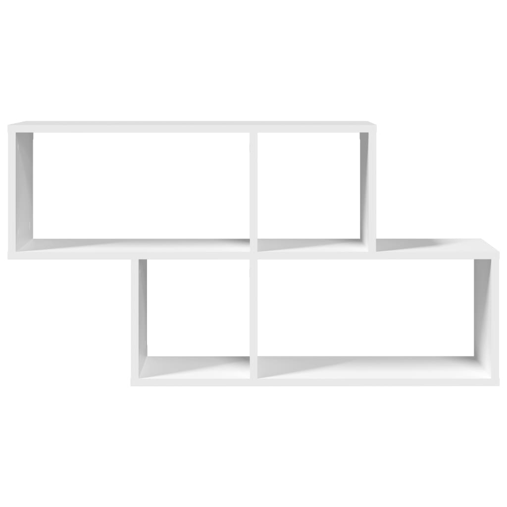 Raft de perete, alb, 100x20x53 cm, lemn prelucrat GartenMobel Dekor