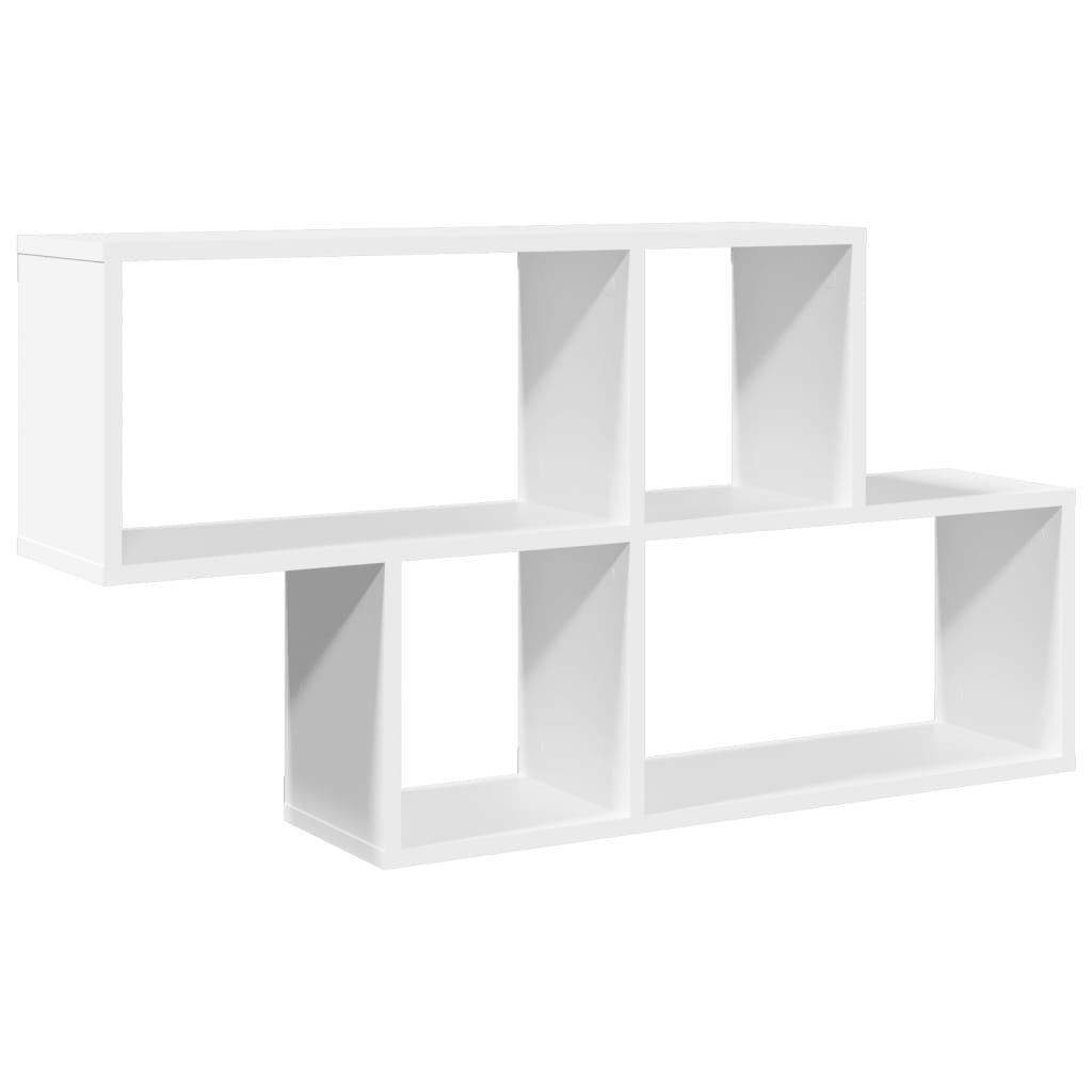 Raft de perete, alb, 100x20x53 cm, lemn prelucrat GartenMobel Dekor