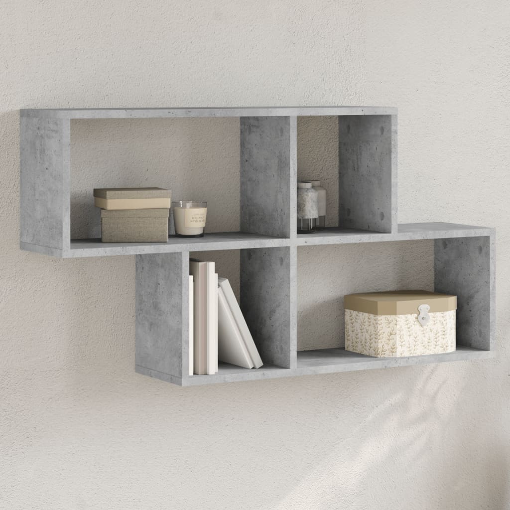 Raft de perete, gri beton, 100x20x53 cm , lemn prelucrat GartenMobel Dekor