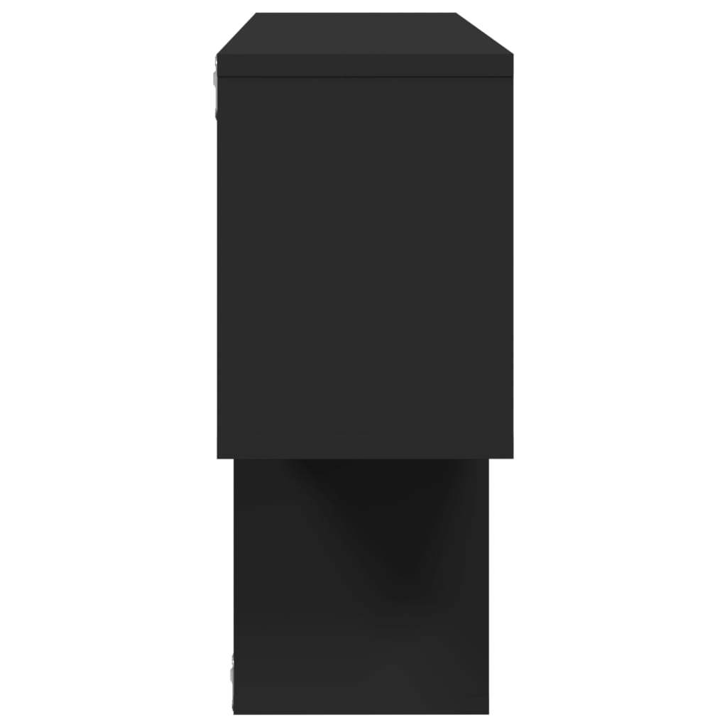 Raft de perete, negru, 100x20x53 cm, lemn prelucrat GartenMobel Dekor