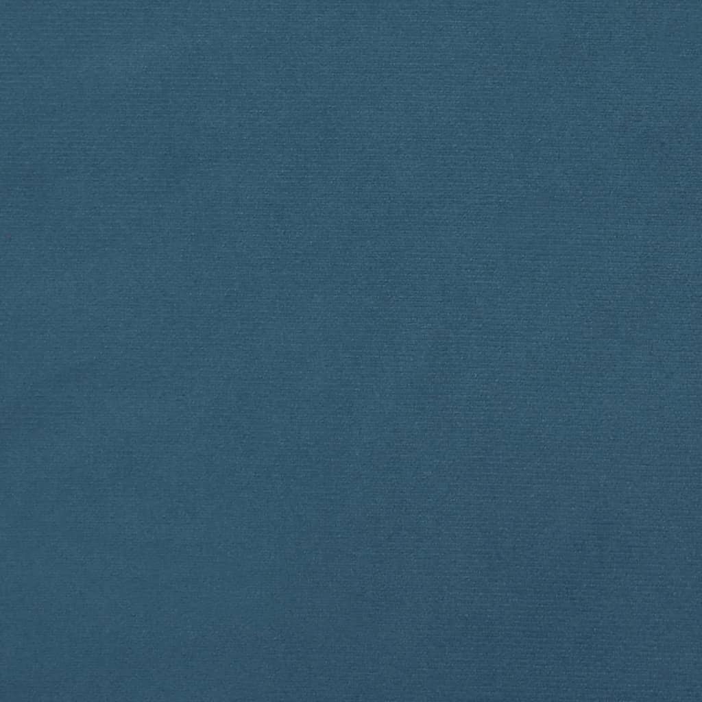 Cadru de pat cu tăblie, albastru închis, 90x190 cm, catifea GartenMobel Dekor