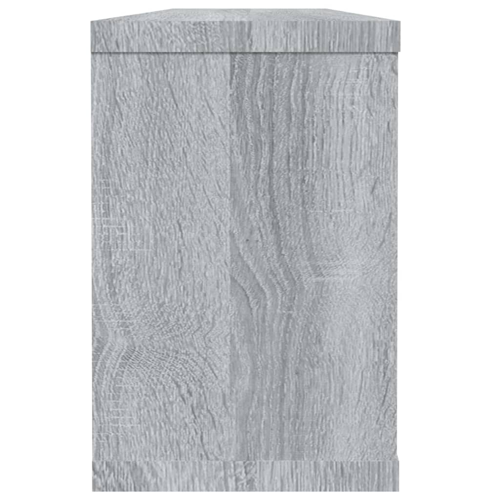 Rafturi de perete cub, 4 buc., gri sonoma, 60x15x23 cm, lemn GartenMobel Dekor