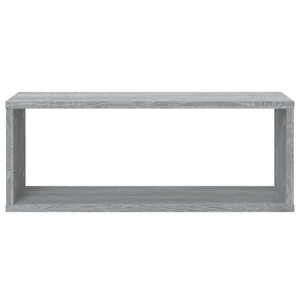 Rafturi de perete cub, 4 buc., gri sonoma, 60x15x23 cm, lemn GartenMobel Dekor