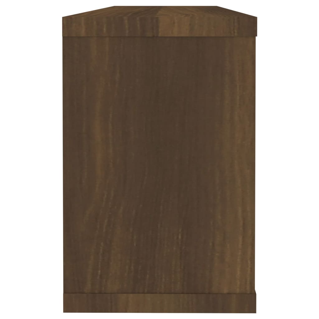 Rafturi de perete cub, 4 buc., stejar maro, 60x15x23 cm, lemn GartenMobel Dekor