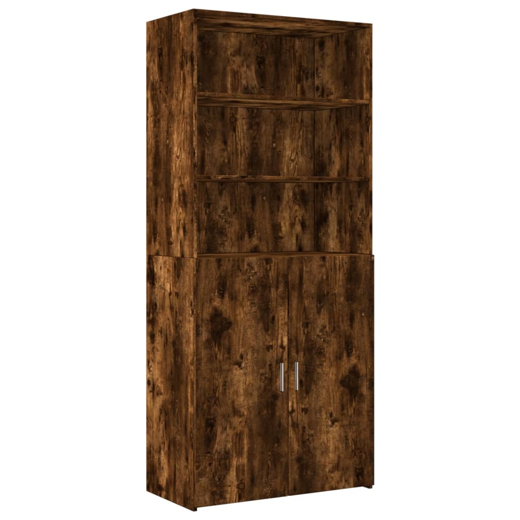 Dulap înalt, stejar fumuriu, 80x42,5x249 cm, lemn prelucrat GartenMobel Dekor