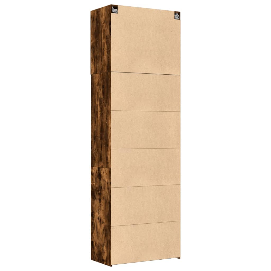 Dulap înalt, stejar fumuriu, 80x42,5x249 cm, lemn prelucrat GartenMobel Dekor