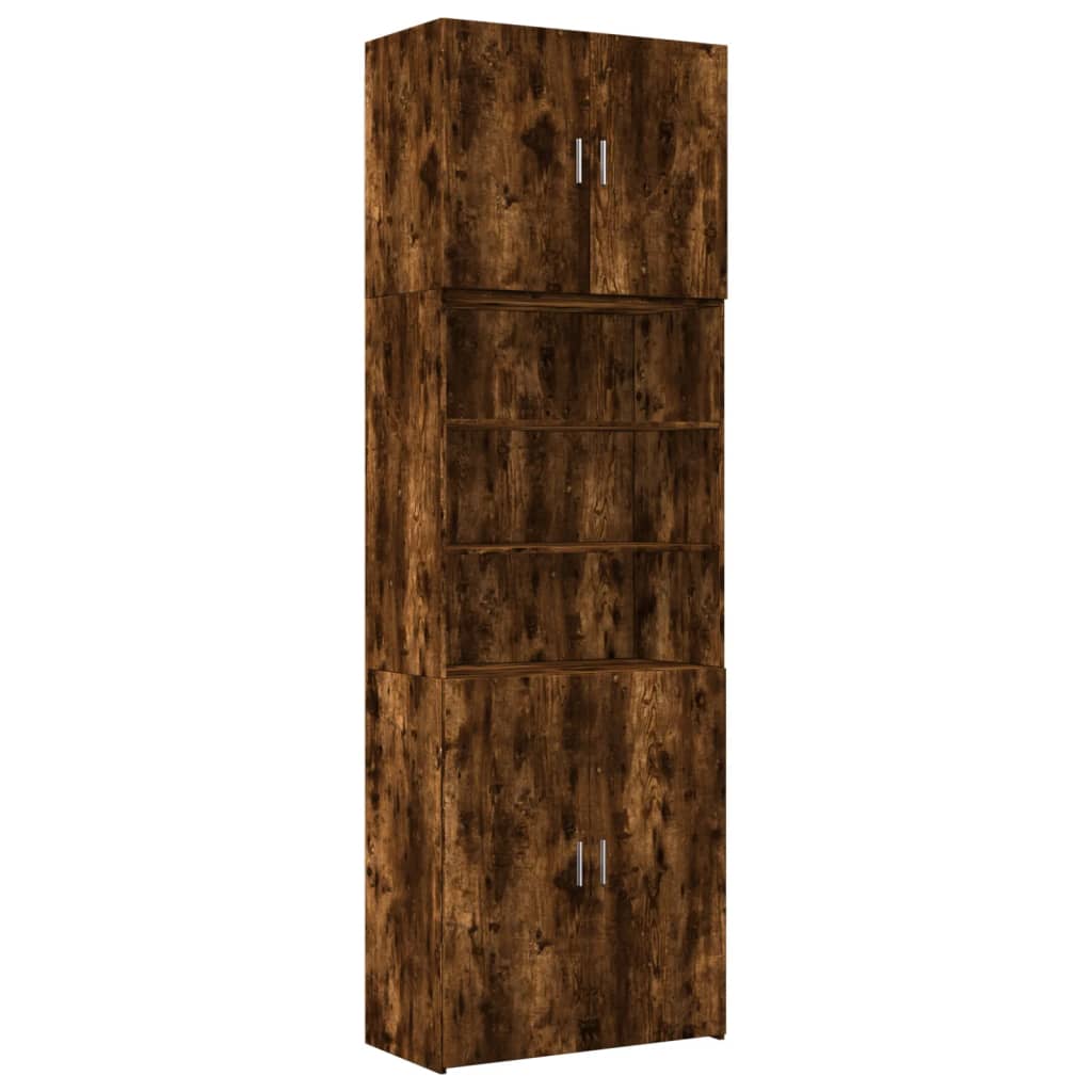 Dulap înalt, stejar fumuriu, 80x42,5x249 cm, lemn prelucrat GartenMobel Dekor