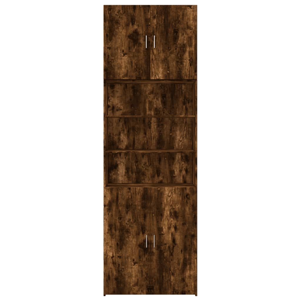 Dulap înalt, stejar fumuriu, 80x42,5x249 cm, lemn prelucrat GartenMobel Dekor