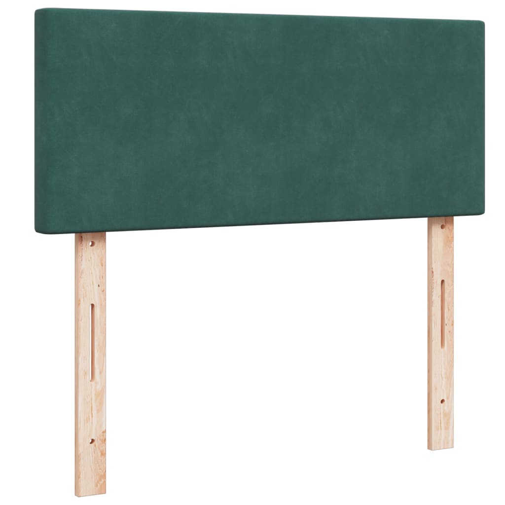 Pat box spring cu saltea, verde închis, 120x190 cm, catifea GartenMobel Dekor