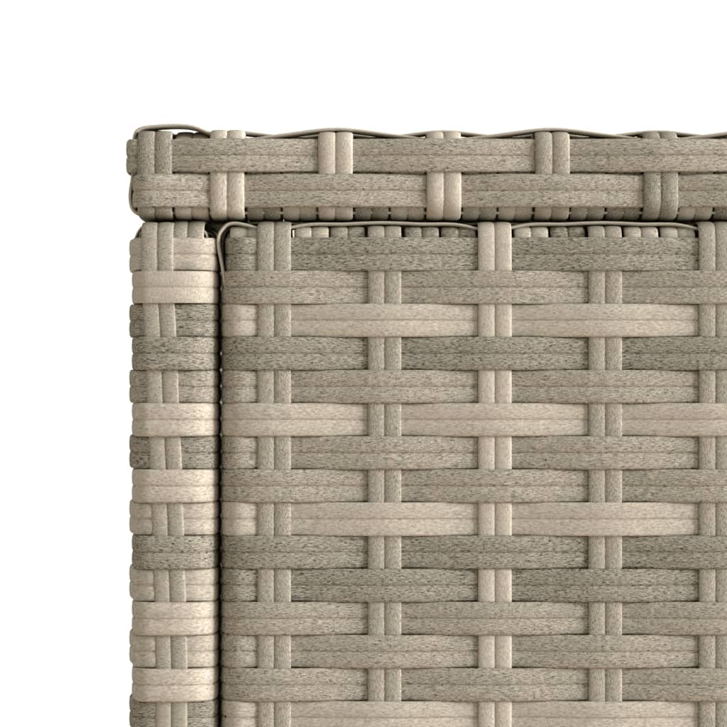 Masă laterală grădină, blat sticlă, gri 58x27,5x55 cm poliratan GartenMobel Dekor