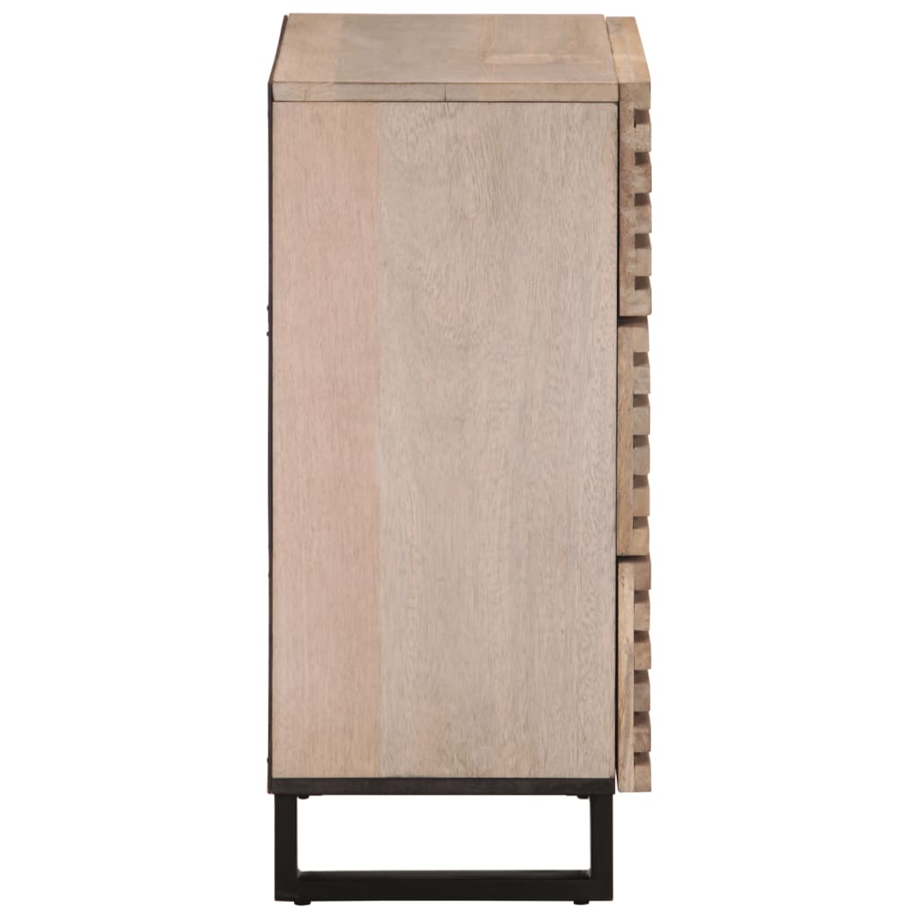 Dulap, alb, 60x34x75 cm, lemn masiv de mango GartenMobel Dekor