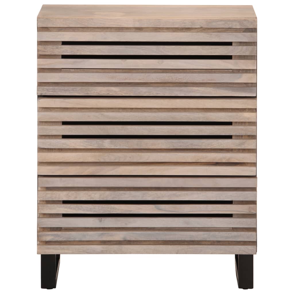 Dulap, alb, 60x34x75 cm, lemn masiv de mango GartenMobel Dekor