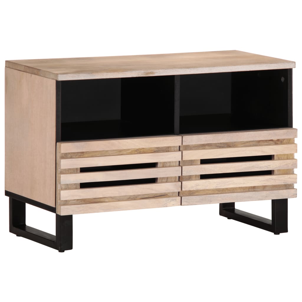 Dulap TV, alb, 70x34x46 cm, lemn masiv mango GartenMobel Dekor