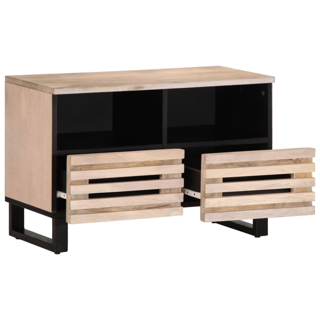 Dulap TV, alb, 70x34x46 cm, lemn masiv mango GartenMobel Dekor