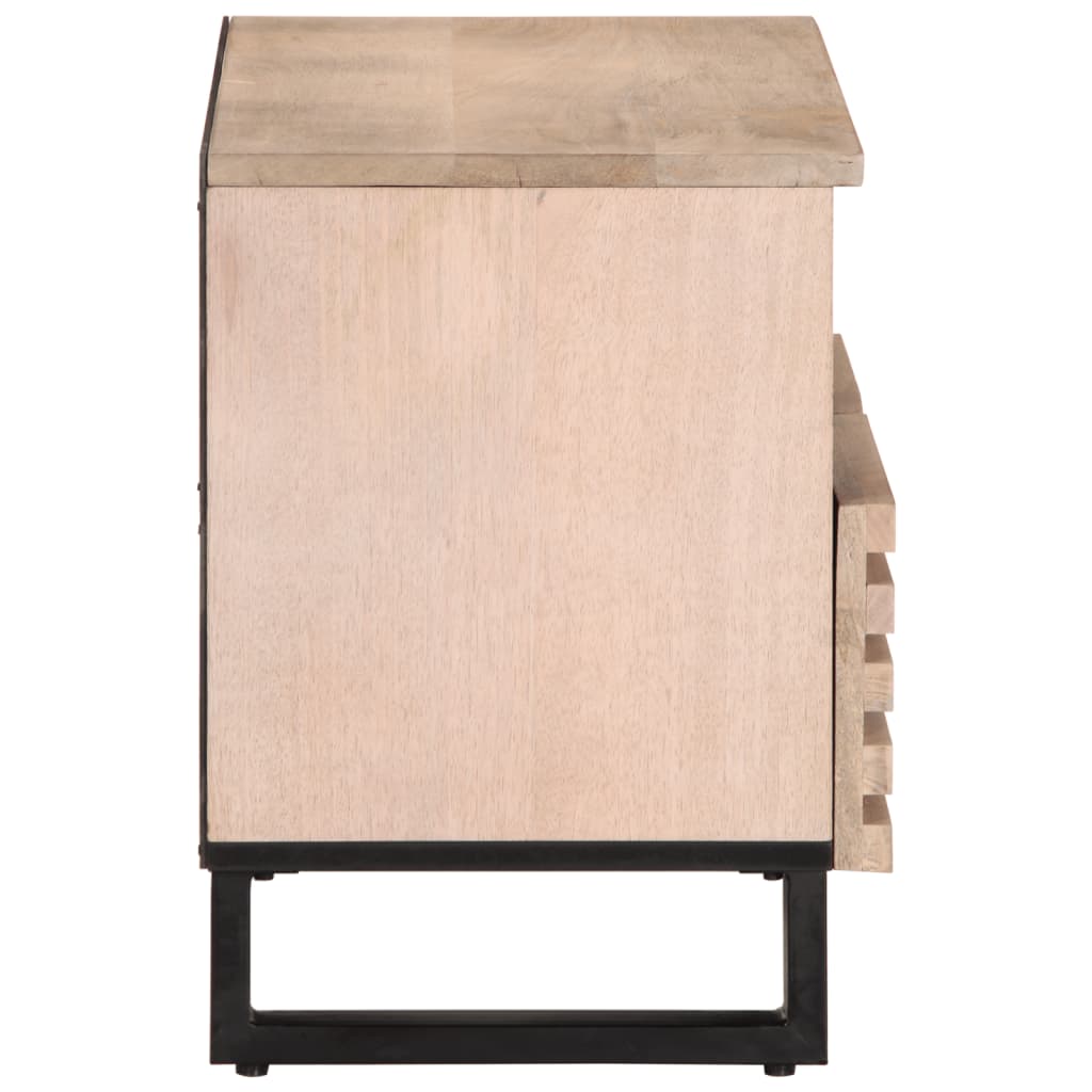 Dulap TV, alb, 70x34x46 cm, lemn masiv mango GartenMobel Dekor