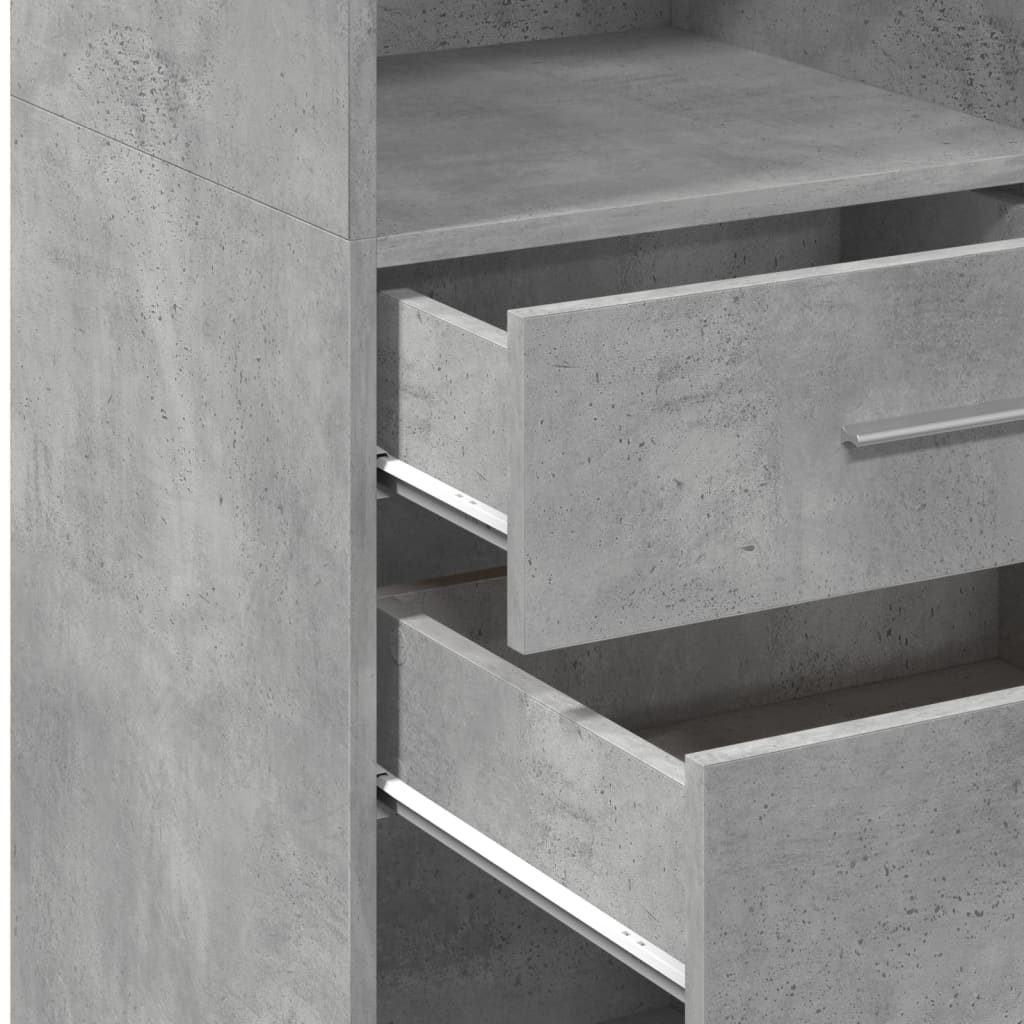Dulap înalt, gri beton, 45x42,5x124 cm, lemn prelucrat GartenMobel Dekor