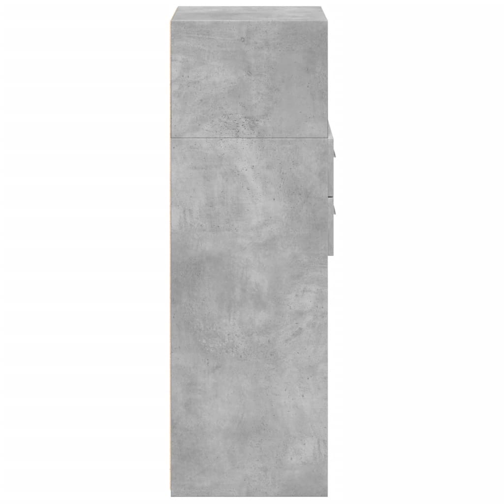 Dulap înalt, gri beton, 45x42,5x124 cm, lemn prelucrat GartenMobel Dekor