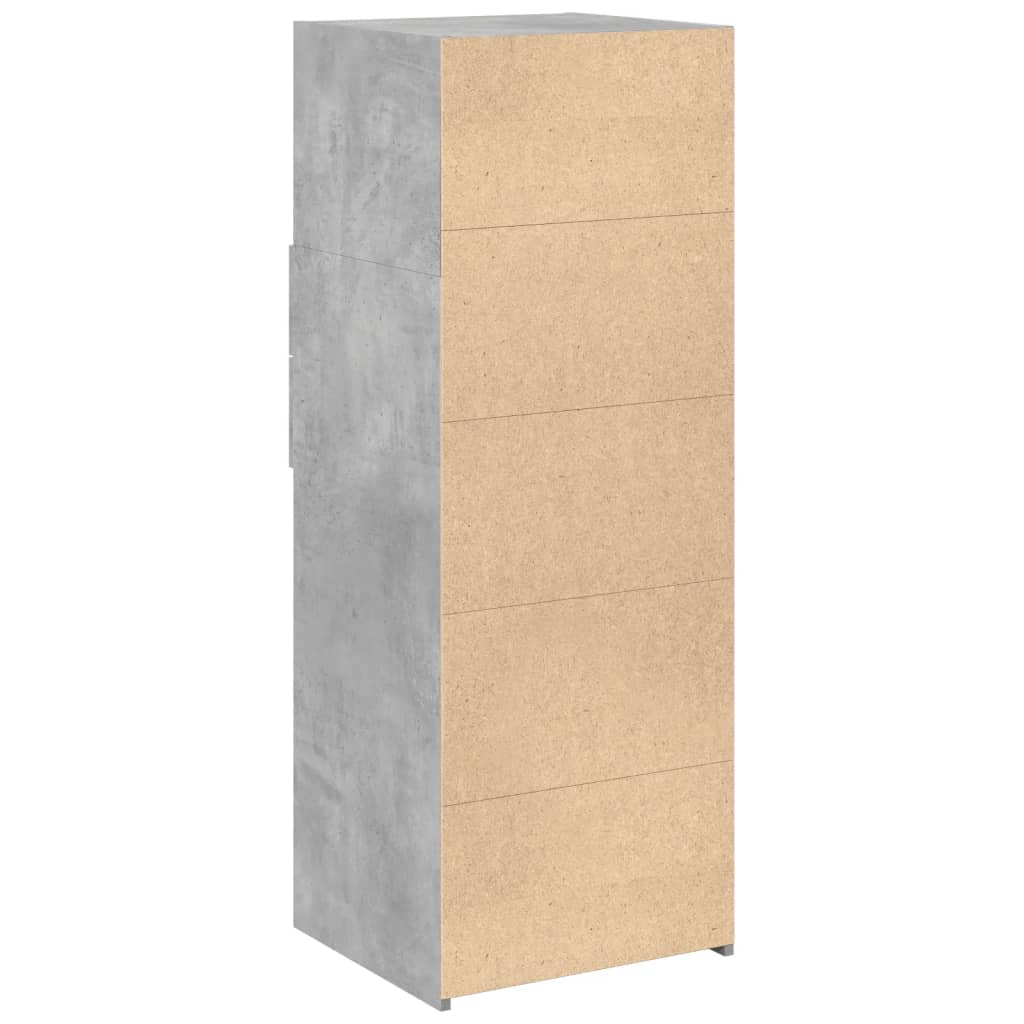 Dulap înalt, gri beton, 45x42,5x124 cm, lemn prelucrat GartenMobel Dekor