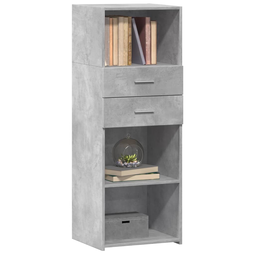 Dulap înalt, gri beton, 45x42,5x124 cm, lemn prelucrat GartenMobel Dekor