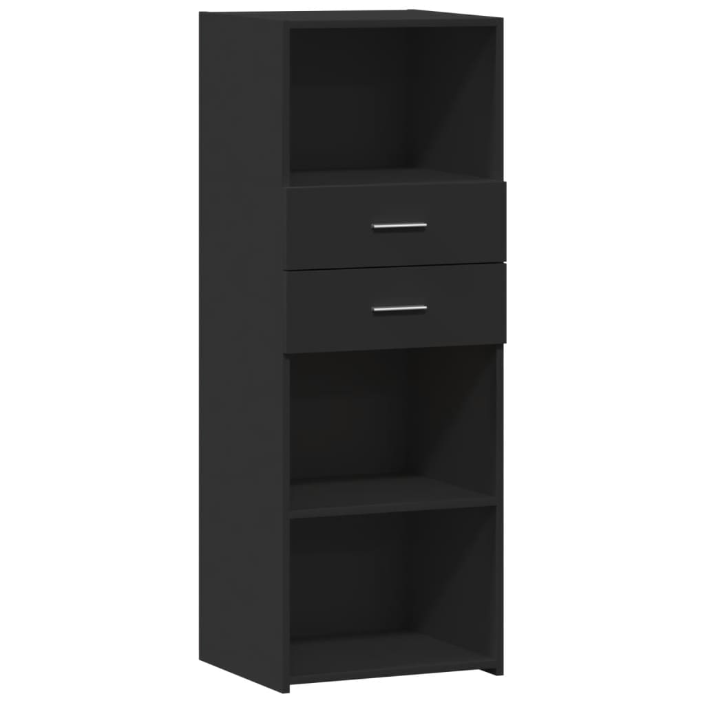 Dulap înalt, negru, 45x42,5x124 cm, lemn prelucrat GartenMobel Dekor