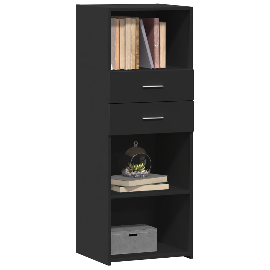 Dulap înalt, negru, 45x42,5x124 cm, lemn prelucrat GartenMobel Dekor
