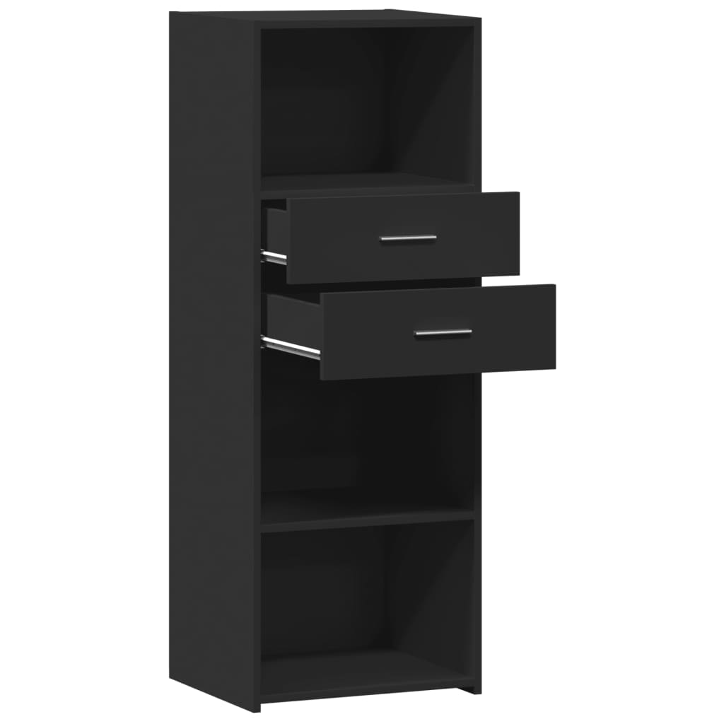 Dulap înalt, negru, 45x42,5x124 cm, lemn prelucrat GartenMobel Dekor