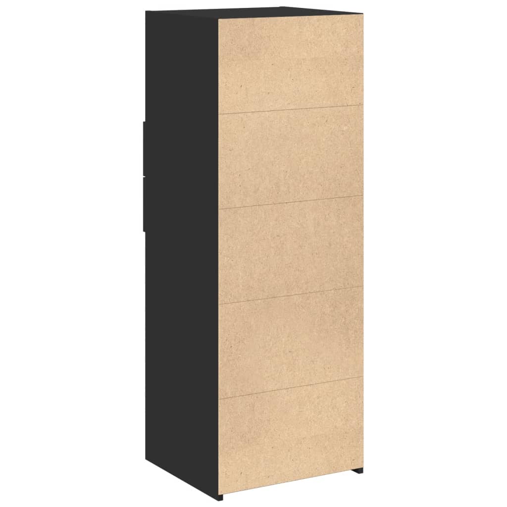 Dulap înalt, negru, 45x42,5x124 cm, lemn prelucrat GartenMobel Dekor