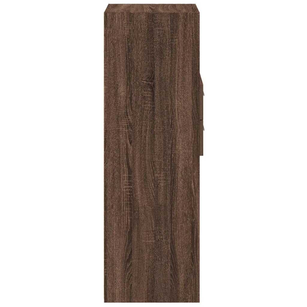 Dulap înalt, stejar maro, 45x42,5x124 cm, lemn prelucrat GartenMobel Dekor