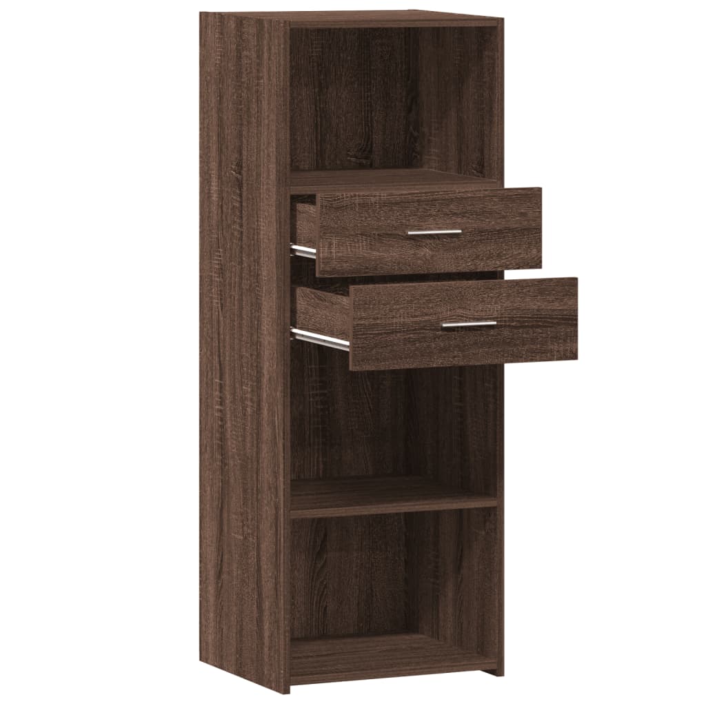 Dulap înalt, stejar maro, 45x42,5x124 cm, lemn prelucrat GartenMobel Dekor