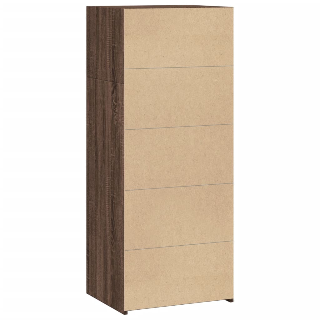Dulap înalt, stejar maro, 50x41x124 cm, lemn prelucrat GartenMobel Dekor