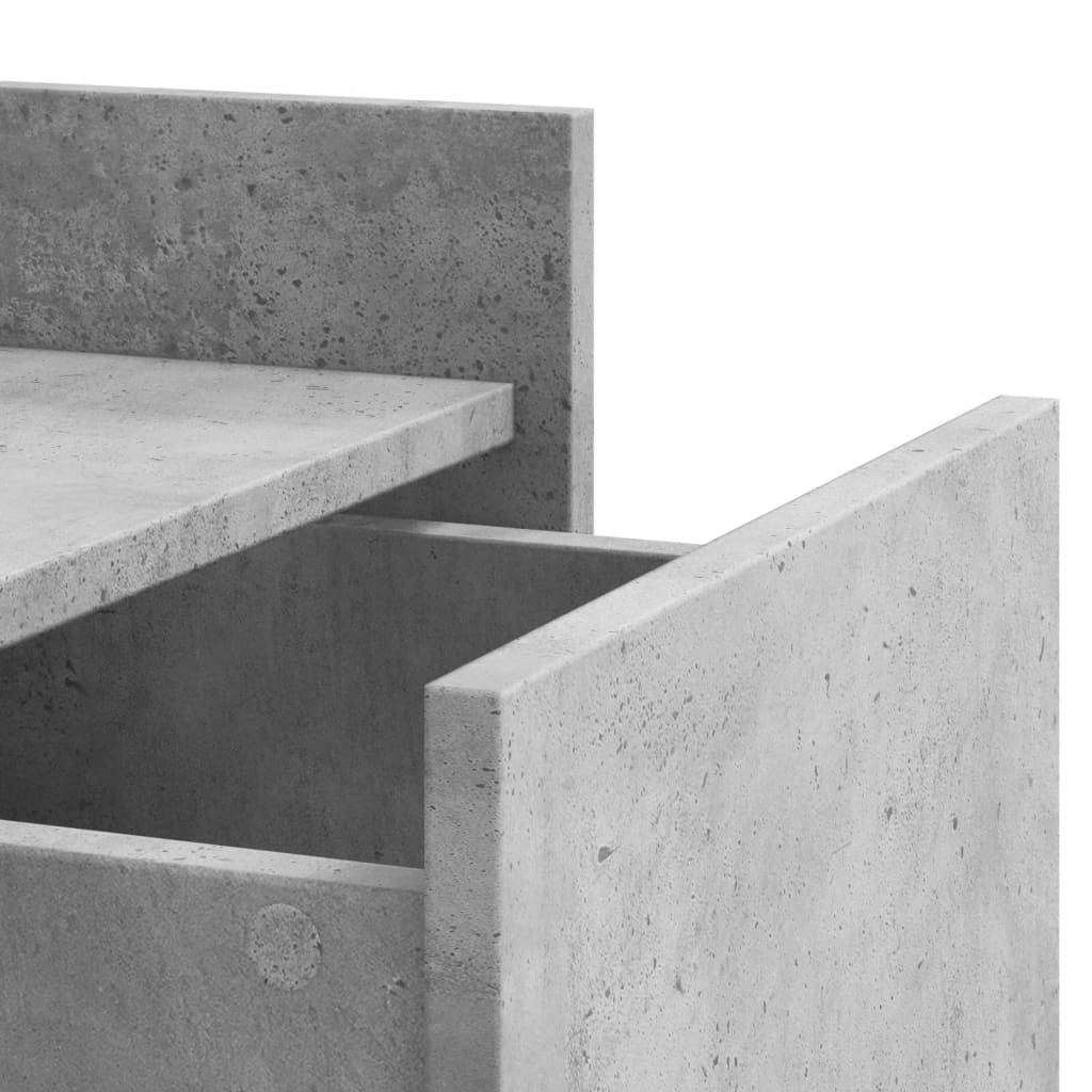 Noptieră, gri beton, 45x50x65 cm, lemn prelucrat GartenMobel Dekor