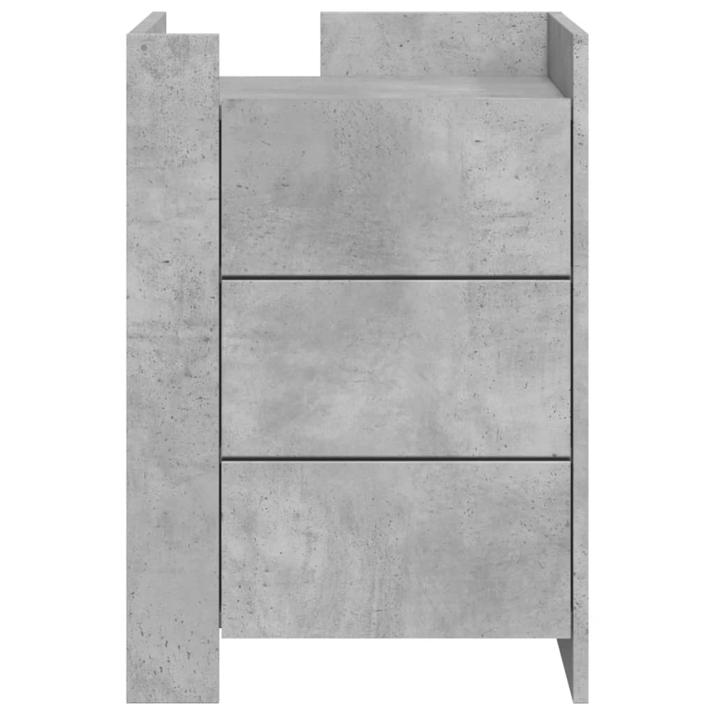 Noptieră, gri beton, 45x50x65 cm, lemn prelucrat GartenMobel Dekor