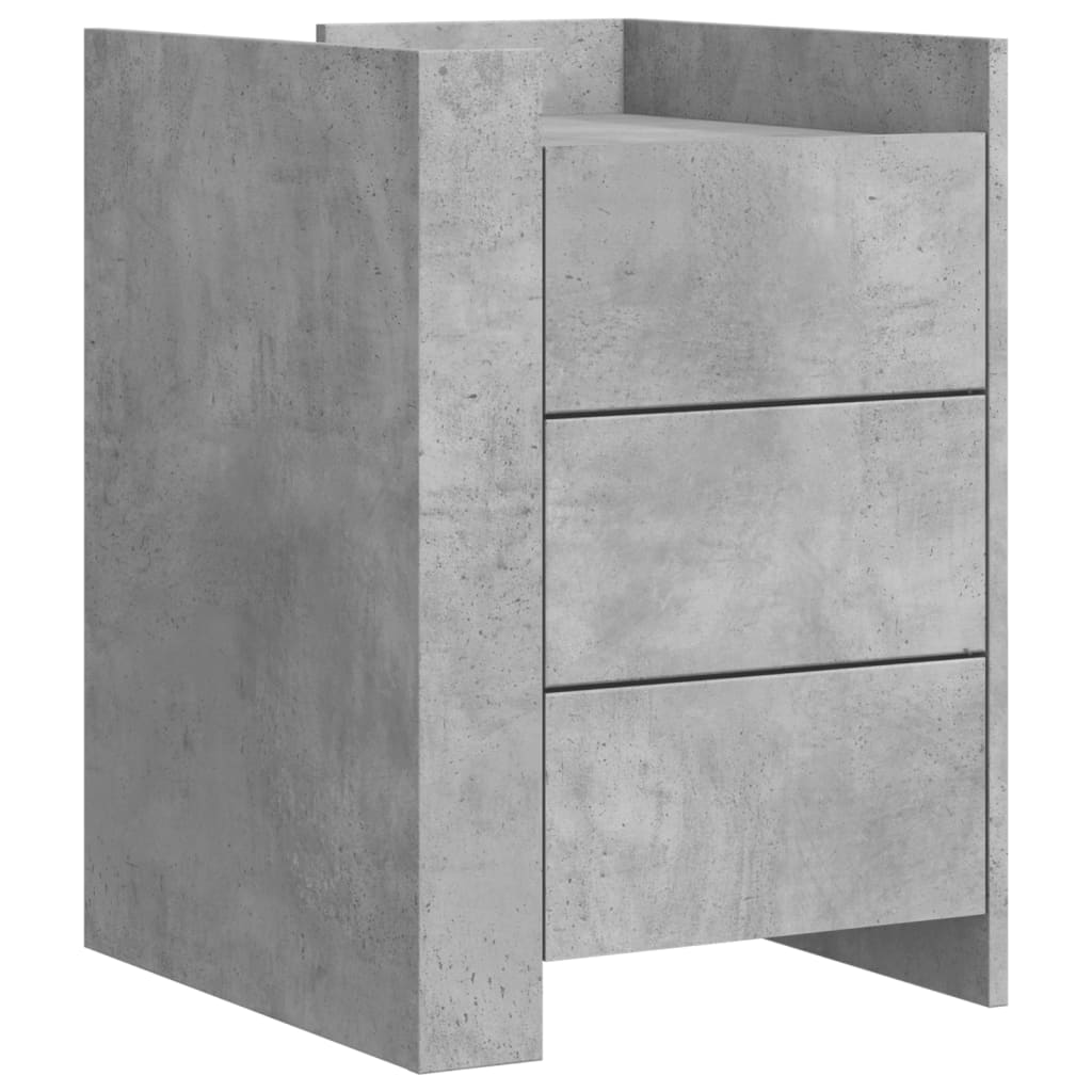 Noptieră, gri beton, 45x50x65 cm, lemn prelucrat GartenMobel Dekor