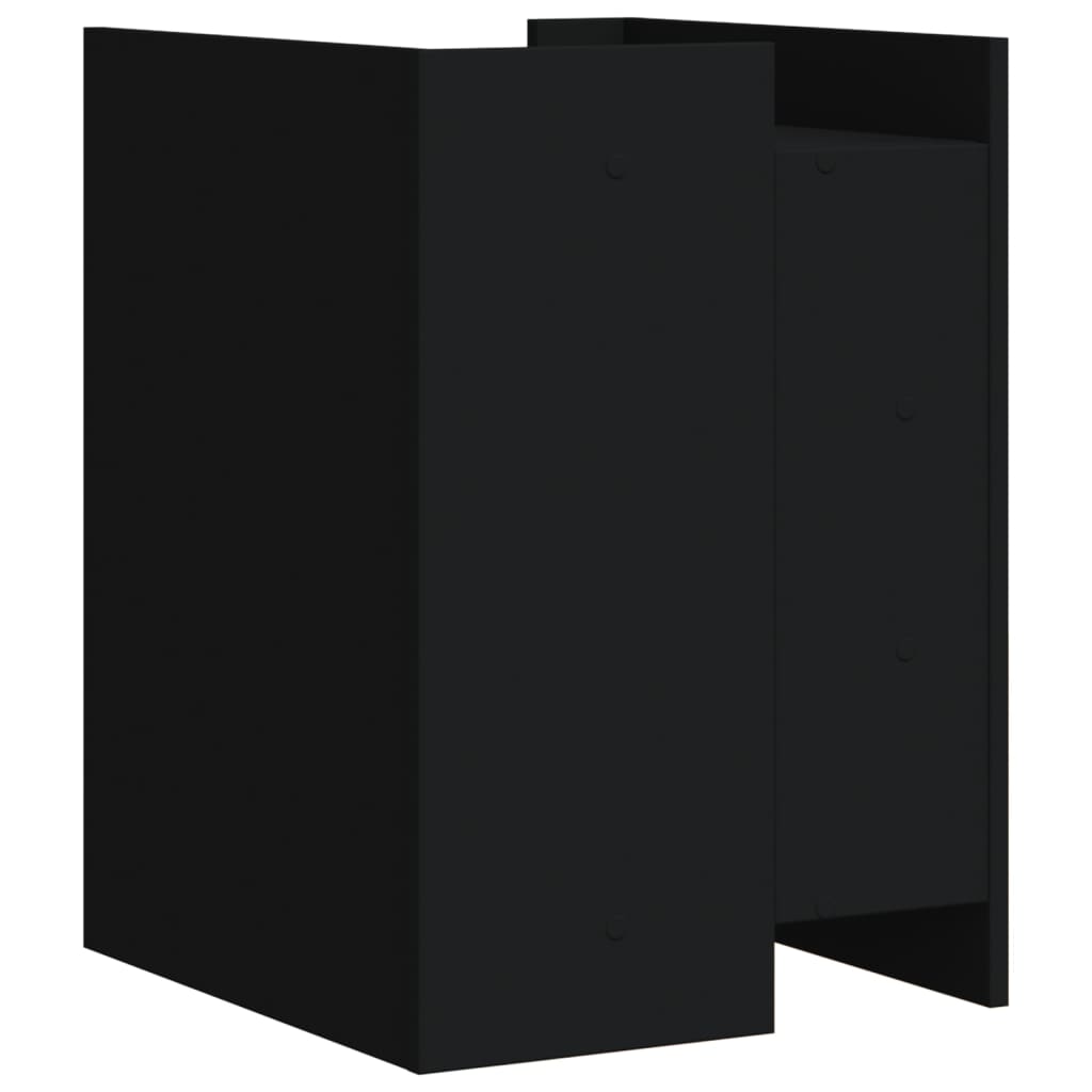 Noptieră, negru, 45x50x65 cm, lemn prelucrat GartenMobel Dekor