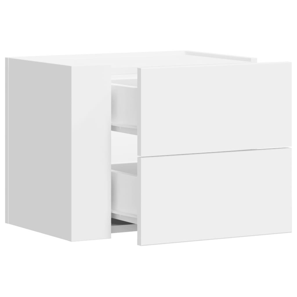 Noptiere de perete, 2 buc., alb, 45x30x35 cm GartenMobel Dekor