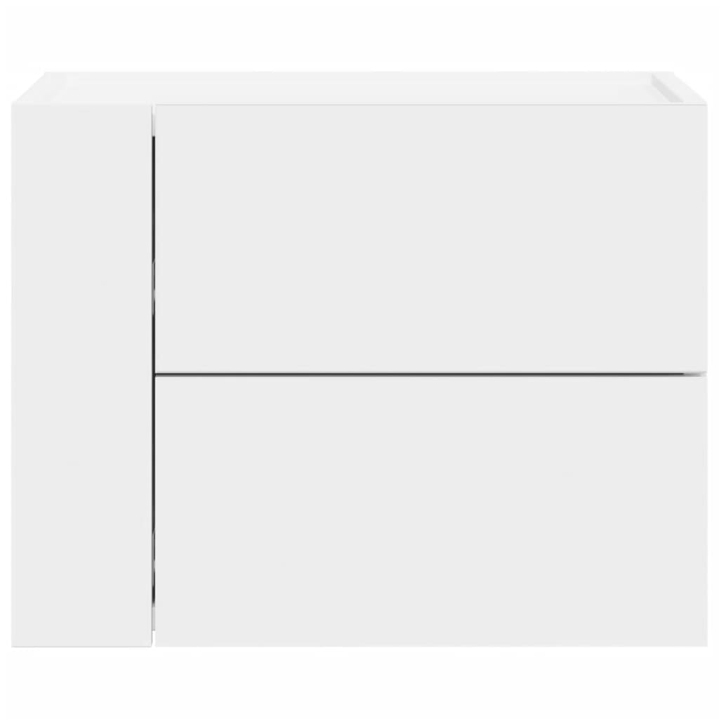 Noptiere de perete, 2 buc., alb, 45x30x35 cm GartenMobel Dekor