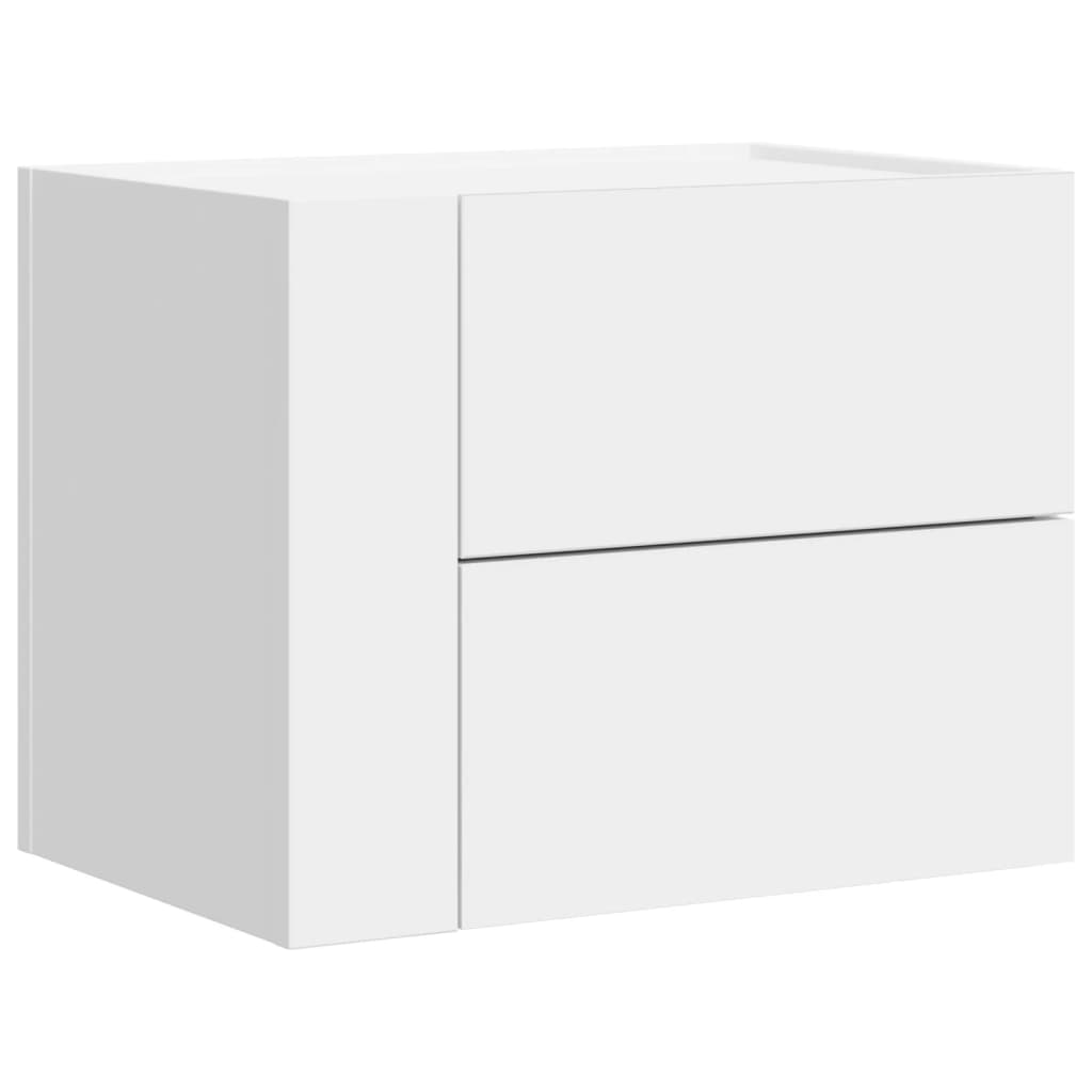 Noptiere de perete, 2 buc., alb, 45x30x35 cm GartenMobel Dekor