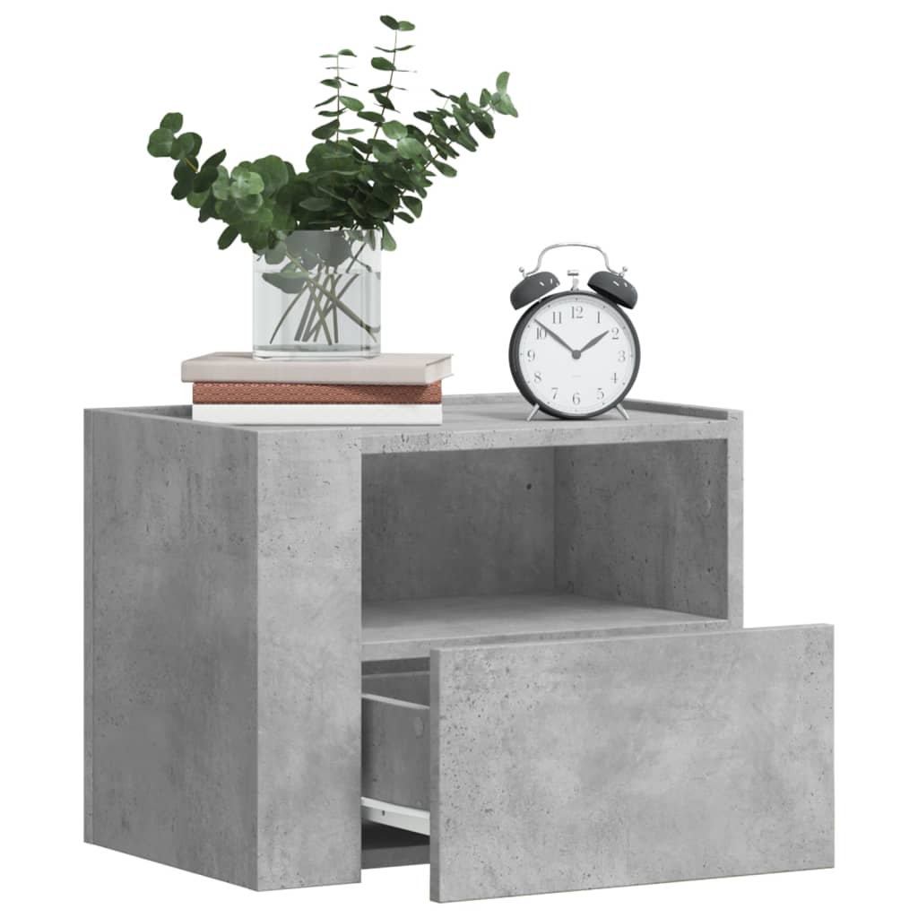 Noptiere de perete, 2 buc., gri beton, 45x30x35 cm GartenMobel Dekor