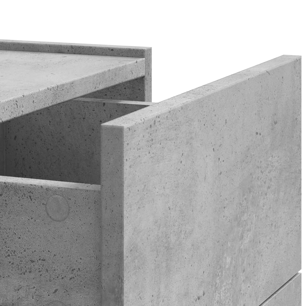 Noptiere de perete, 2 buc., gri beton, 45x30x35 cm GartenMobel Dekor